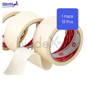 Masking tape Daisuha 2 inch lakban kertas paket grosir isi 12 roll untuk pengecatan dan dekorasi professional