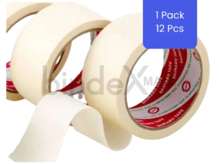 Masking tape Daisuha 2 inch lakban kertas paket grosir isi 12 roll untuk pengecatan dan dekorasi professional