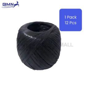 Tali rafia hitam 400 gram paket grosir isi 12 pcs untuk packaging dan kerajinan bisnis