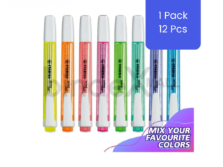 Stabilo Swing Cool highlighter paket wholesale isi 12 pcs desain slim portable 6 warna untuk belajar dan kantor