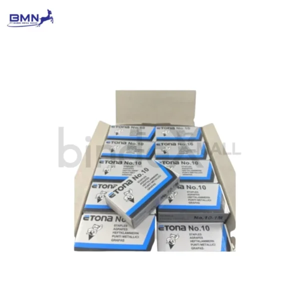 Isi stapler Etona nomor 10 baja kuat anti karat untuk kantor dan sekolah kompatibel semua stapler