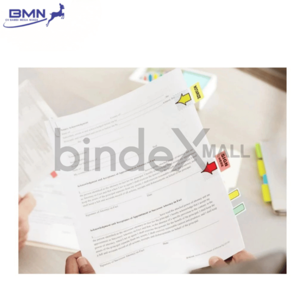 3M Post-It Sign Here sticky note penanda tanda tangan dokumen 50 lembar untuk kantor administrasi dan notaris
