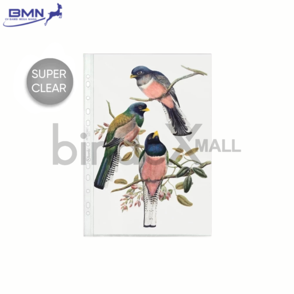 Bambi Sheet Protector Folio Plastik PP Super Clear 60 Mic Code 5221 Original isi 20 lembar