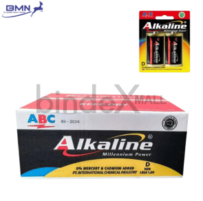 Baterai D LR20 ABC Alkaline isi 2 pcs daya ekstra besar tahan lama untuk senter besar dan radio portable