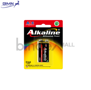 Baterai 9V ABC Alkaline kotak 1 pcs tegangan stabil tahan lama untuk microphone alarm dan multitester