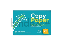 Kertas HVS F4 75 GSM 1 rim 500 lembar copy paper putih cerah untuk print fotokopi laser dan administrasi kantor