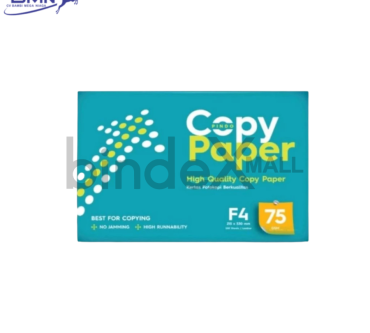 Kertas HVS F4 75 GSM 1 rim 500 lembar copy paper putih cerah untuk print fotokopi laser dan administrasi kantor