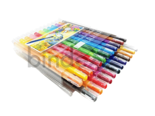 Crayon Titi Twist isi 24 warna cerah sistem putar tanpa raut aman untuk mewarnai anak sekolah