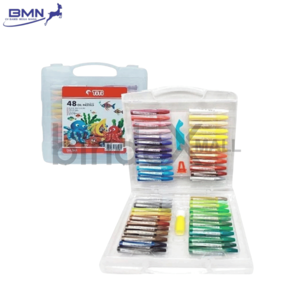 Crayon Titi Classic isi 48 warna oil pastel cerah tekstur halus untuk mewarnai sekolah dan seni