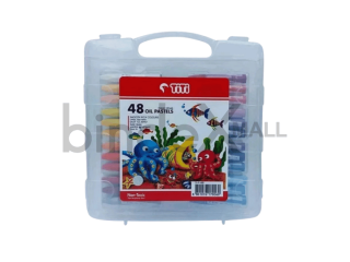 Crayon Titi Classic isi 48 warna oil pastel cerah tekstur halus untuk mewarnai sekolah dan seni