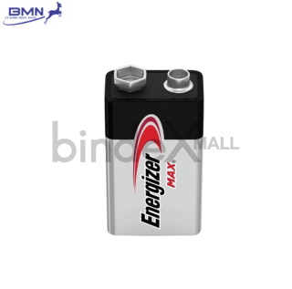 Baterai 9V Energizer Max alkaline kotak 1 pcs anti bocor tahan lama untuk microphone alarm dan smoke detector