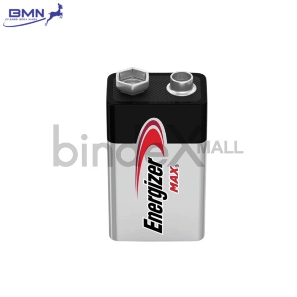 Baterai 9V Energizer Max alkaline kotak 1 pcs anti bocor tahan lama untuk microphone alarm dan smoke detector