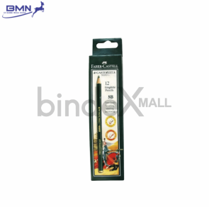Faber Castell pensil 8B isi 12 pcs grafit premium hitam pekat untuk sketsa shading dan ilustrasi seni