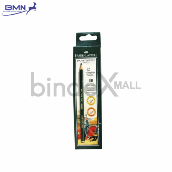 Faber Castell pensil 8B isi 12 pcs grafit premium hitam pekat untuk sketsa shading dan ilustrasi seni