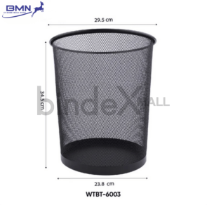 Joyko tempat sampah jaring logam WTBT-6003 keranjang sampah bulat elegan tahan lama untuk kantor dan ruang belajar