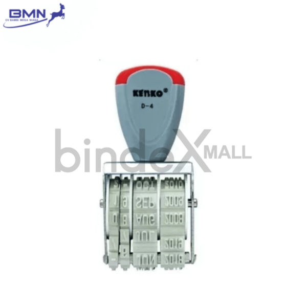 Kenko stempel tanggal D-4 4mm presisi hasil cap rapi konsisten untuk administrasi kantor faktur dan dokumen legal