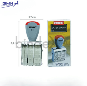 Kenko stempel tanggal D-3 5mm otomatis hasil cap rapi untuk administrasi kantor invoice dan arsip dokumen