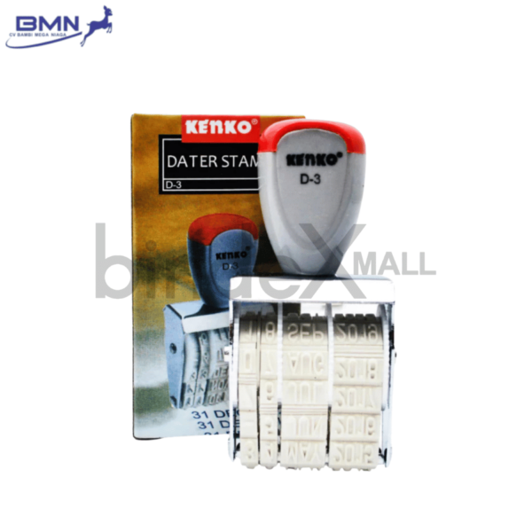 Kenko stempel tanggal D-3 5mm otomatis hasil cap rapi untuk administrasi kantor invoice dan arsip dokumen
