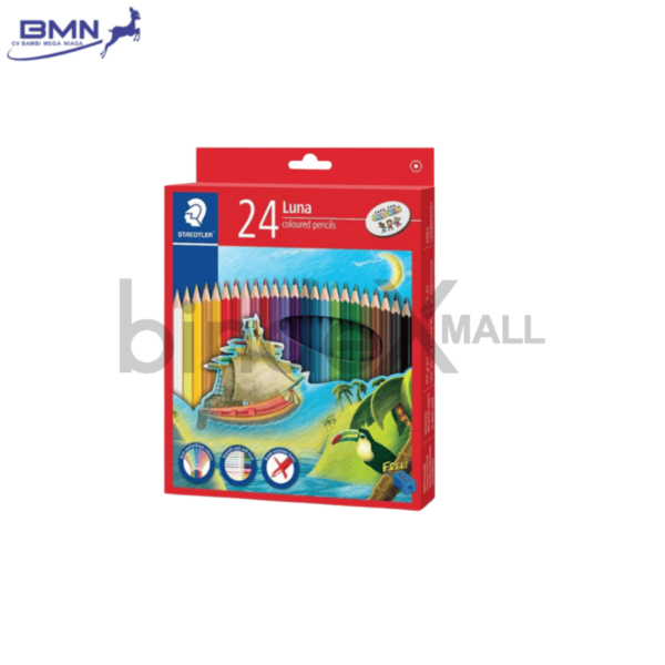 Staedtler Luna pensil warna isi 24 warna cerah dalam box