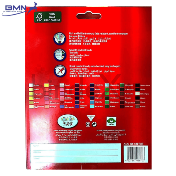 Staedtler Luna pensil warna isi 48 warna lengkap dalam box