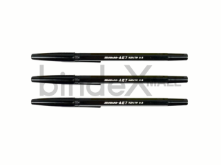 Pulpen Standard AE7 hitam 1 pcs Alfa Tip 0.5mm tinta lancar merek bolpen nomor satu Indonesia garansi macet