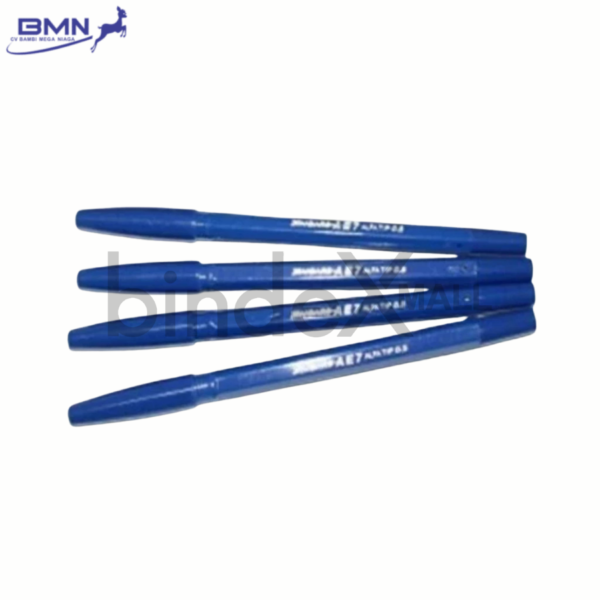 Pulpen Standard AE7 biru 1 pcs Alfa Tip 0.5mm tinta lancar merek bolpen nomor satu Indonesia garansi macet