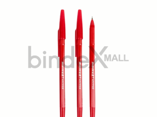 Pulpen Standard AE7 merah 1 pcs Alfa Tip 0.5mm tinta lancar merek bolpen nomor satu Indonesia garansi macet