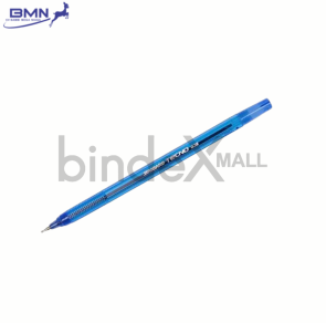Pulpen Standard Tecno biru 1 pcs tinta biru pekat lancar halus desain ringan nyaman untuk sekolah dan kantor