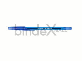 Pulpen Standard Tecno biru 1 pcs tinta biru pekat lancar halus desain ringan nyaman untuk sekolah dan kantor