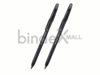 Pulpen Standard Tecno hitam 1 pcs tinta hitam pekat lancar halus desain ringan nyaman untuk sekolah dan kantor