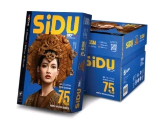 SIDU Kertas HVS F4 75 GSM 1 rim 500 lembar putih cerah anti macet kualitas stabil untuk print fotokopi dan administrasi kantor