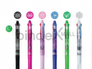 Pulpen 4 warna Zebra Hana 0.7mm desain bunga eksklusif tinta hitam biru merah hijau tersedia 6 pilihan warna bodi
