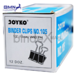 Joyko Binder Clip No.105 Penjepit Kertas Kecil Hitam Original