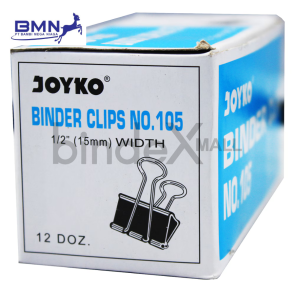 Joyko Binder Clip No.105 Penjepit Kertas Kecil Hitam Original