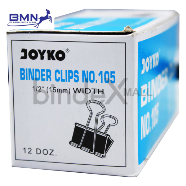 Joyko Binder Clip No.105 Penjepit Kertas Kecil Hitam Original
