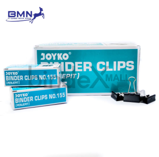 Joyko Binder Clip No.155 Penjepit Kertas Sedang Hitam Original