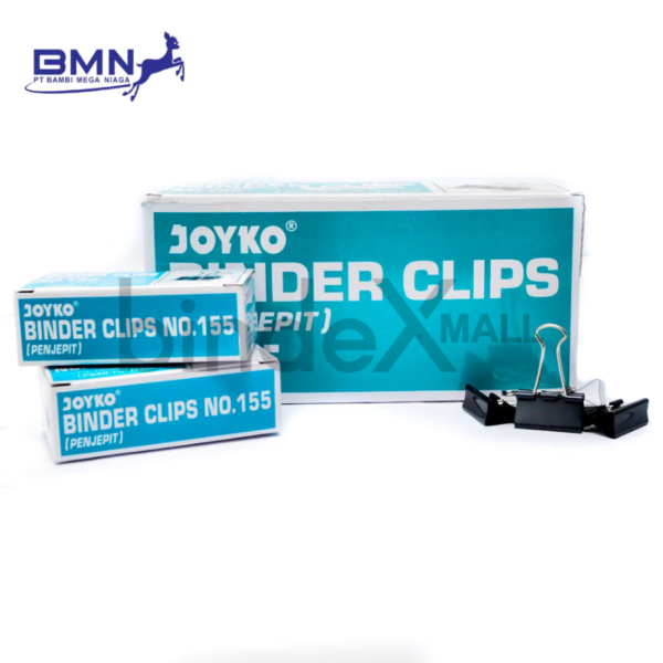 Joyko Binder Clip No.155 Penjepit Kertas Sedang Hitam Original