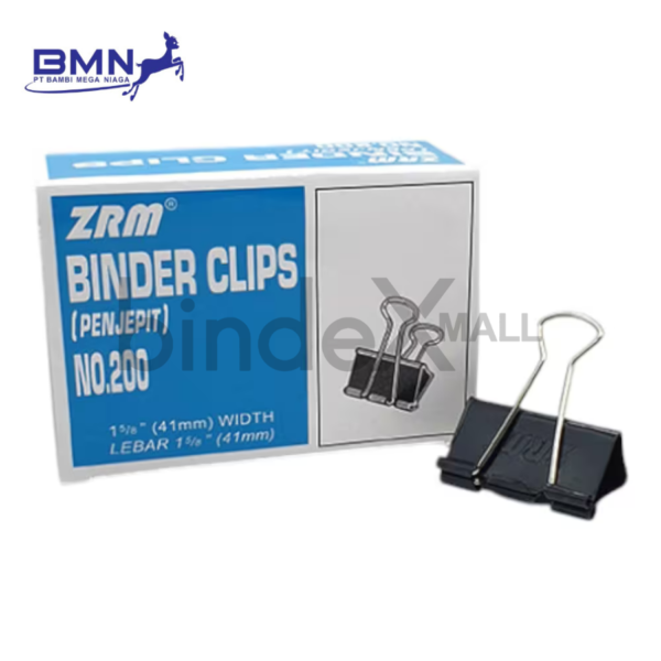 Joyko Binder Clip No.200 Penjepit Kertas Besar Hitam Original