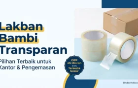 Lakban Bambi transparan OPP 45mm dan 48mm untuk kebutuhan kantor dan pengemasan grosir
