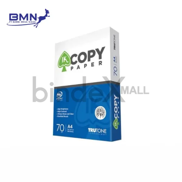 IK Copy Paper Kertas HVS A4 70 GSM 1 Rim 500 Lembar Ekonomis Original