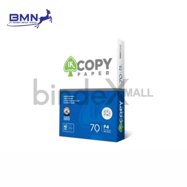IK Copy Paper Kertas HVS F4 Folio 70 GSM 1 Rim 500 Lembar Ekonomis Original