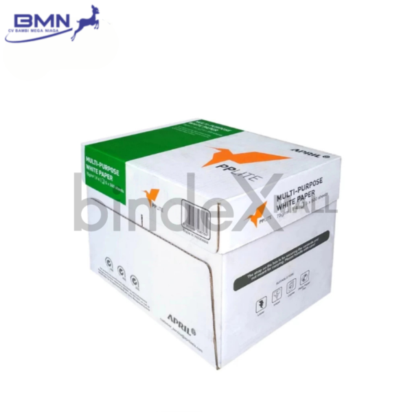Kertas HVS A4 75 GSM PP Lite Copier APRIL 1 Rim 500 Lembar Putih Multifungsi Print Fotokopi Original Bersertifikat ISO
