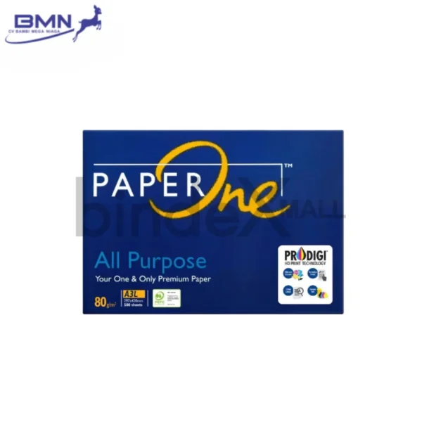 Kertas HVS A3 Paper One 80 GSM 1 Rim 500 Lembar Ekstra Tebal Premium Anti Macet Duplex HD ProDigi Original