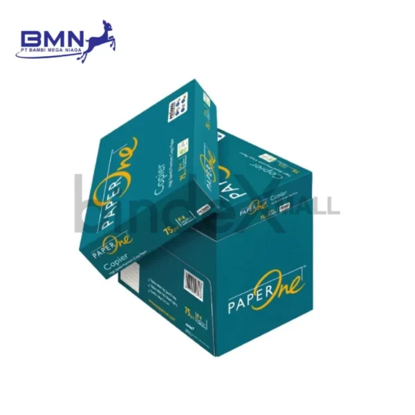 Kertas HVS F4 Paper One 75 GSM 1 Rim 500 Lembar ProDigi Premium Anti Macet Duplex Putih Cerah PEFC Original
