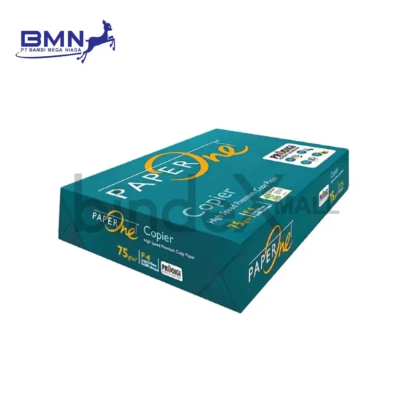Kertas HVS F4 Paper One 75 GSM 1 Rim 500 Lembar ProDigi Premium Anti Macet Duplex Putih Cerah PEFC Original