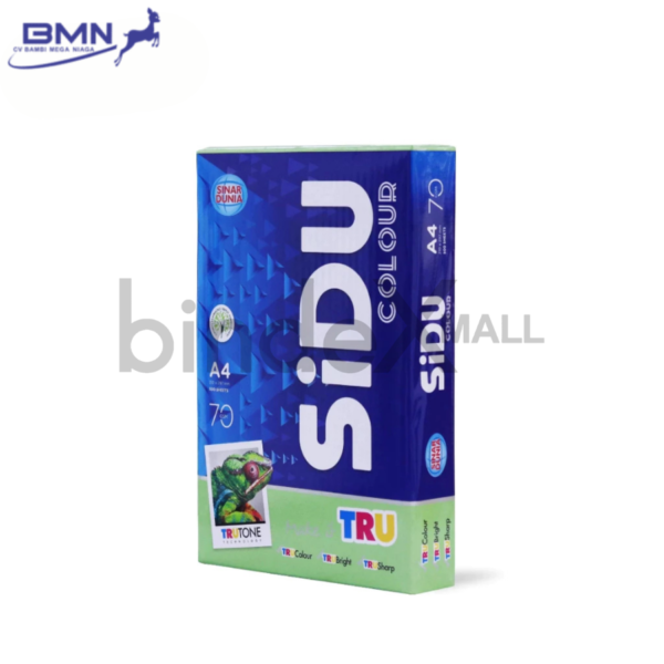 Kertas HVS Warna A4 70 GSM SIDU 1 Rim 500 Lembar Warna Kuning Hijau Pink Biru Original Sinar Dunia