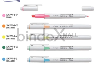 Pilot Kire-Na Highlighter Dual Tip Fast Drying 3.3mm 0.5mm Stabilo Teks Anti Smudge Original