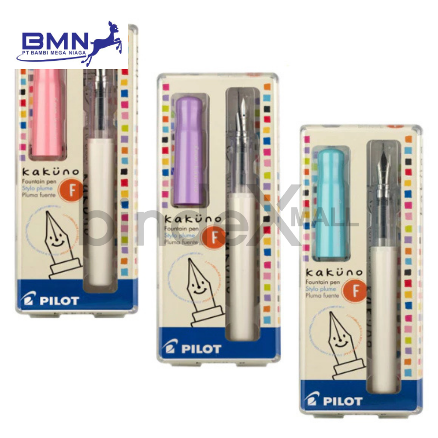 Pilot Kakuno Fountain Pen Pena Tinta Made in Japan Pemula Pastel Original