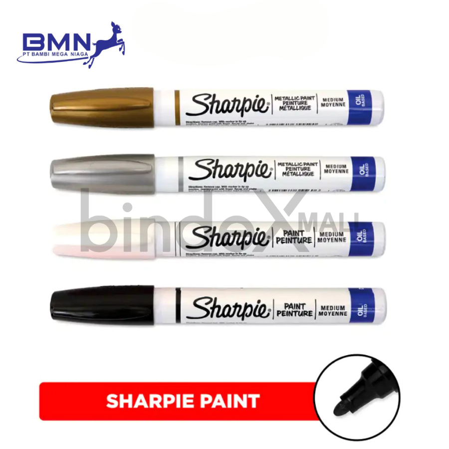 Sharpie Paint Marker Medium Tip Cat Permanen Tahan Air All Surface Original