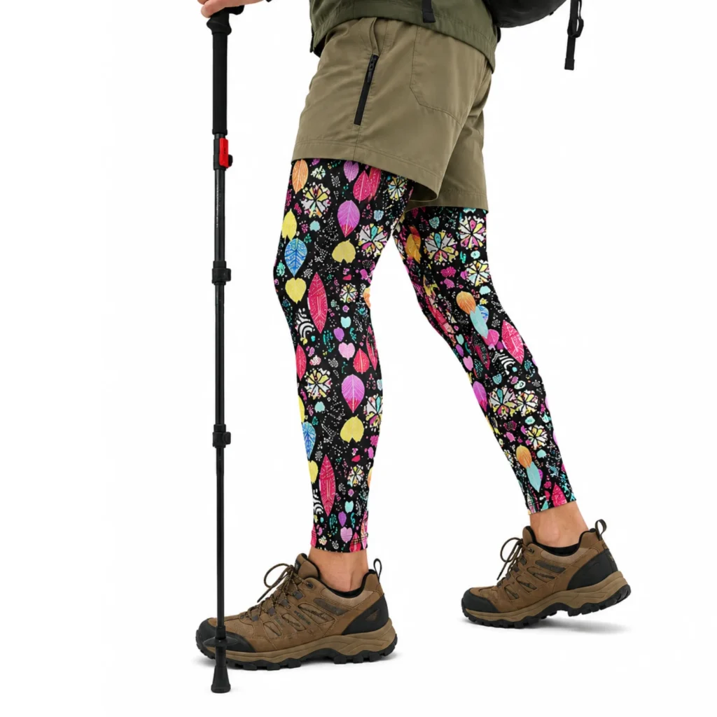 Manset Kaki Motif Bunga Daun UPF 50+ Anti UV Quick Dry Breathable